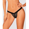Мереживні трусики із заниженою талією Obsessive Estiqua panties M/L, чорні