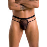 Чоловічі прозорі стринги Passion 029 THONG COLLIN XXL/XXXL Black, сітка