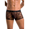 Чоловічі прозорі боксери Passion 032 SHORT JAMES XXL/XXXL Black, сітка