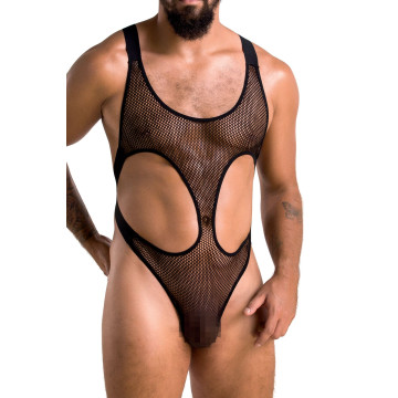 Чоловіче сітчасте боді Passion 040 LEON XXL/XXXL Black, сітка, резинки