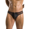 Чоловічі сліпи на блискавці Passion 042 SLIP TIMMY XXL/XXXL Black, екошкіра, сітка