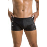 Чоловічі шкіряні боксери із заклепками Passion 048 SHORT DAVID XXL/XXXL Black