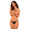 Прозорі стрінги із мереживом Obsessive Celia Noir thong M/L