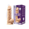 Фалоімітатор з вібрацією SilexD Norman Vibro Flesh (Model 1 size 8,5) + LRS, діаметр 5 см