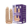Подвійний фалоімітатор з вібрацією SilexD Double Gusto Vibro Flesh (Model 1 size 8 & 7) + LRS, діа