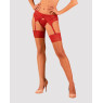 Панчохи під пояс із широким мереживом Obsessive Lacelove stockings XS/S