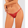 Мереживні стрінги Obsessive Lacelove thong XL/2XL Red, низька посадка