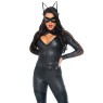 Еротичний костюм супергероя-кішечки Leg Avenue Wicked Kitty S, комбінезон, пояс, маска, вушка