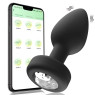 Анальна вібро-пробка Titrin з керуванням через смартфон, 10 режимів, діаметр 3.5 см