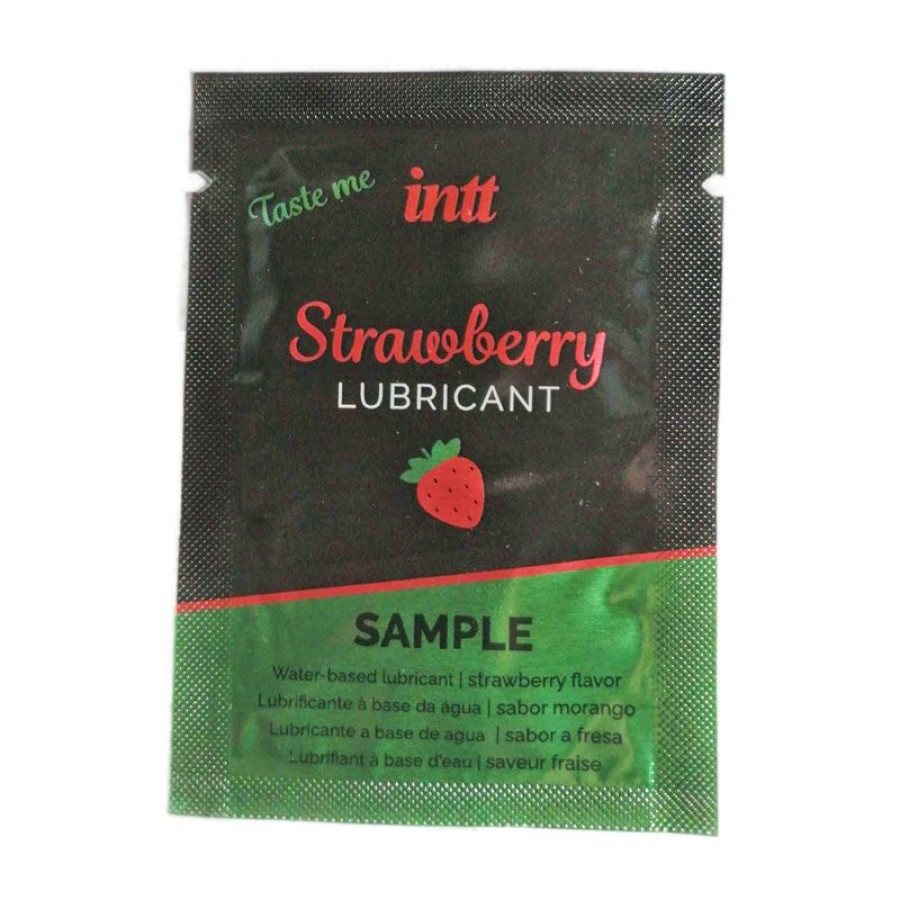 Пробник лубриканту на водній основі Intt Strawberry, 2 мл