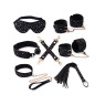 Набір Liebe Seele Stary Nights 7шт Bondage Kit, фіксатори, нашийник з повідцем, кляп, флогер, маска