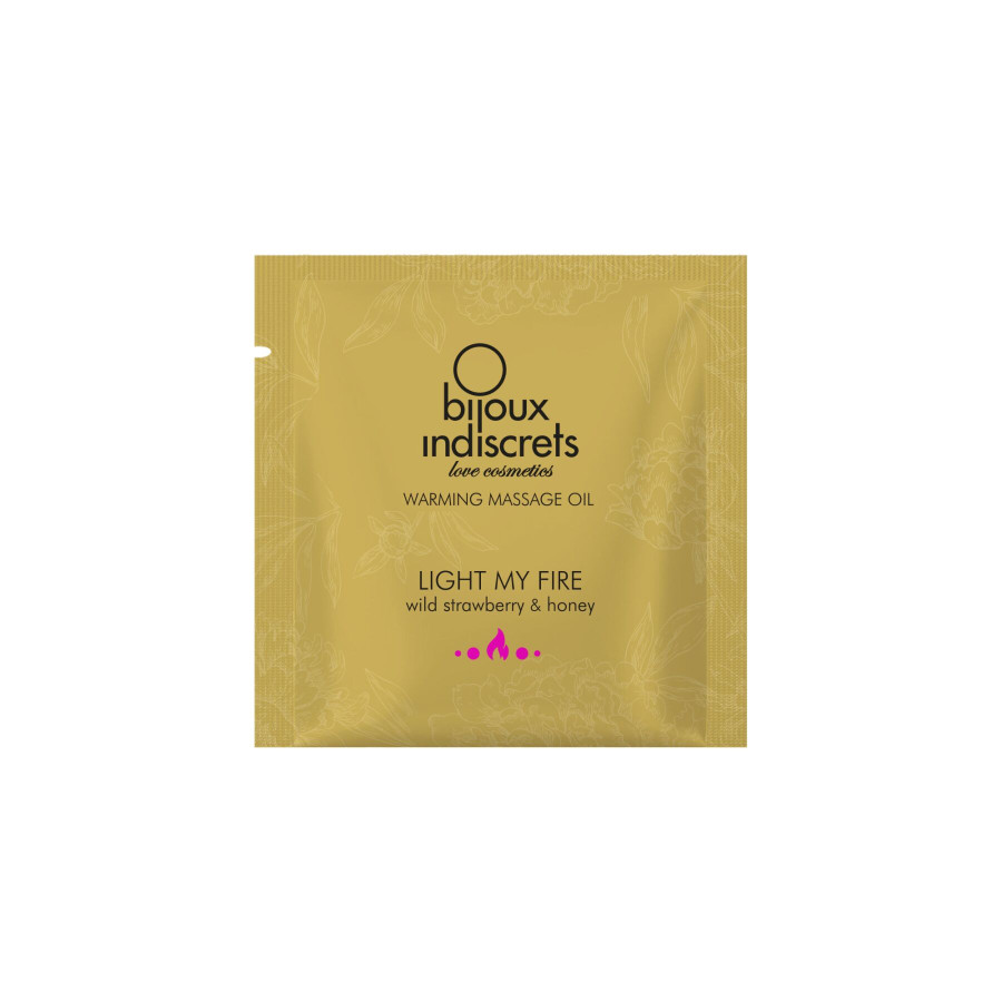 Пробник масажної олії Bijoux Indiscrets Light my Fire –  Wild Strawberry & Honey, 2 мл