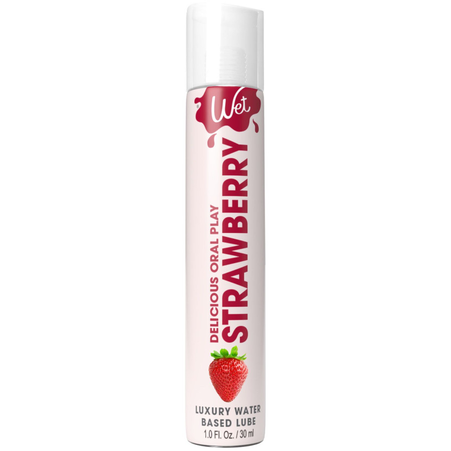 Лубрикант на водній основі Wet Oral Play Strawberry, 30 мл, їстівний, без цукру