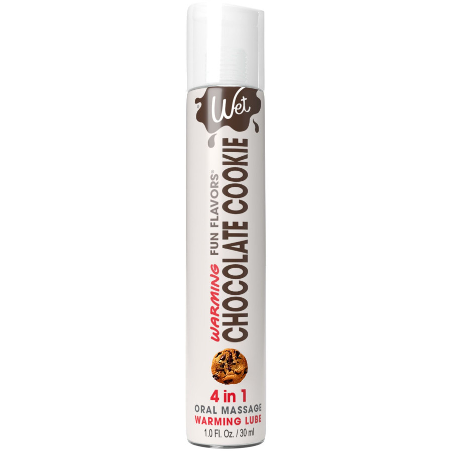 Зігрівальний лубрикант на водній основі Wet Warming Chocolate Cookie 4 in 1, без цукру, 30 мл