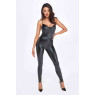 Комбінезон Noir Handmade F306 Mirage catsuit with jewelry rhinestone chain adorning the back - L