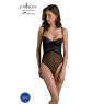 Боді Passion KERRIA BODY black, L/XL, з високими вирізами та верхом балконет