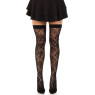 Панчохи Leg Avenue Wild rose net thigh highs One Size