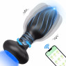 Анальна вібро-пробка Anal Rotator App з ротацією на керуванні з телефону, 9 режимів, діаметр 3.2 см