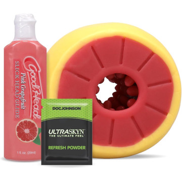 Набір для мінету Doc Johnson GoodHead Grapefruit Blowjob Set - Yellow