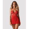 Бебі-дол Obsessive 838-BAB-3 babydoll & thong red L/XL
