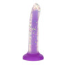Фалоімітатор, що світиться в темряві, ADDICTION Rave, Glow in the Dark Dildo Purple Confetti, 20.3 см