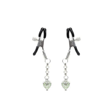 Затискачі для сосків Liebe Seele Glow-in-dark Nipple Clamps Green