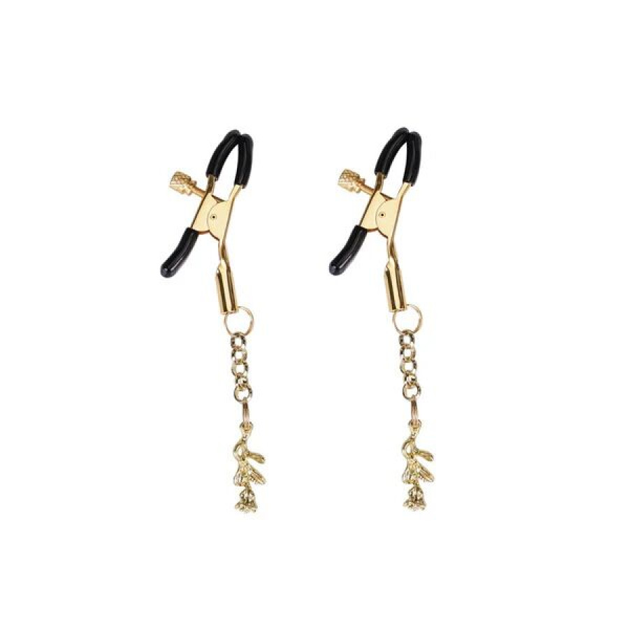 Затискачі для сосків Liebe Seele Rose Pendant Nipple Clamps Gold