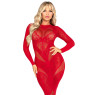 Сукня Leg Avenue Lace and Net Bodycon Gown One Size, Red