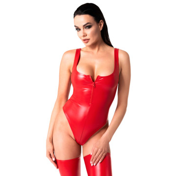 Боді Noir Handmade F352 Red powerwetlook body - XL
