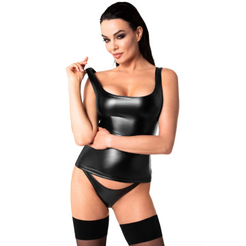 Топ Noir Handmade F346 Powerwetlook top - XL