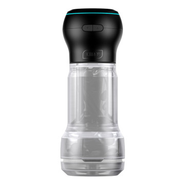Мастурбатор Kiiroo Feel Pocket Crystal зі всмоктувальною інтерактивною насадкою PowerBlow Combo Set
