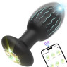 Анальна вібро-пробка Disco Plug App на керуванні з телефону зі зміною кольору, 10 режимів, діаметр 3.5 см