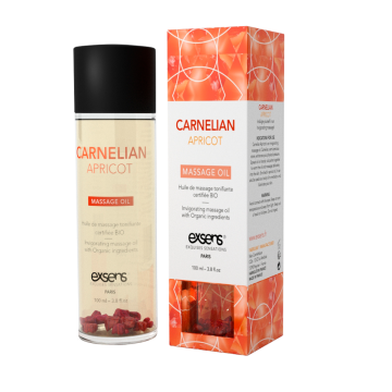 Масажна олія EXSENS Carnelian Apricot (бадьорна з сердоліком) 100мл, натуральна