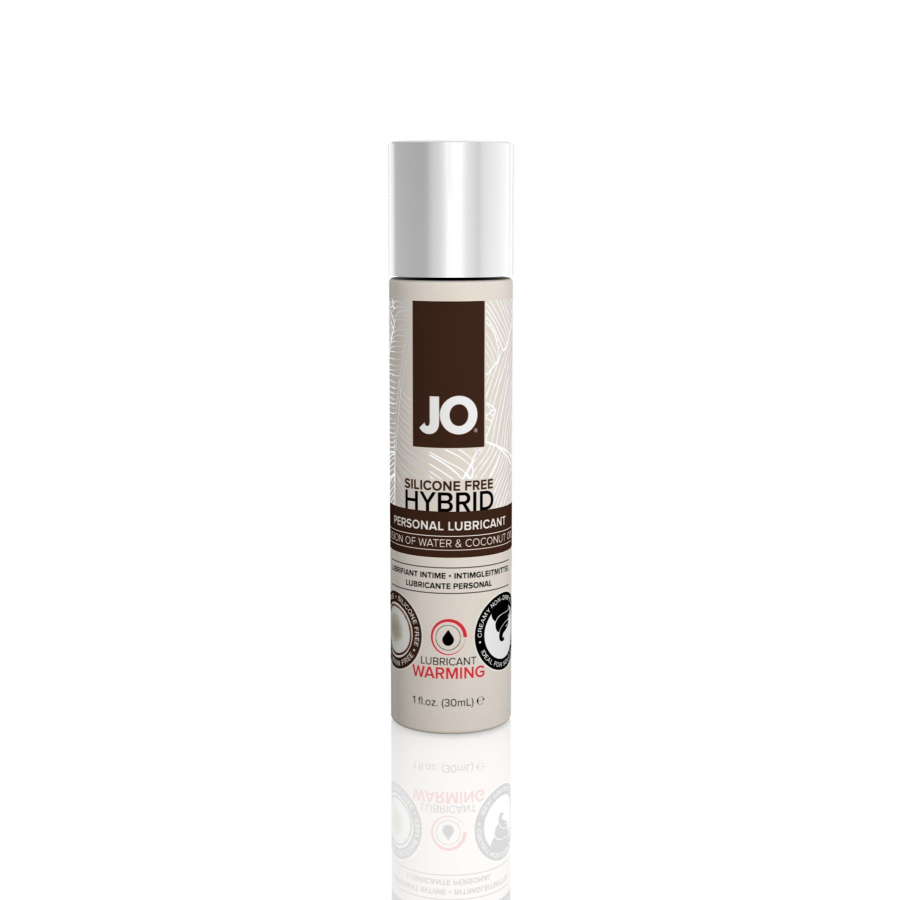 Розігрівальний крем-змазка з кокосовою олією JO Coconut Hybrid WARMING (30 мл) білий