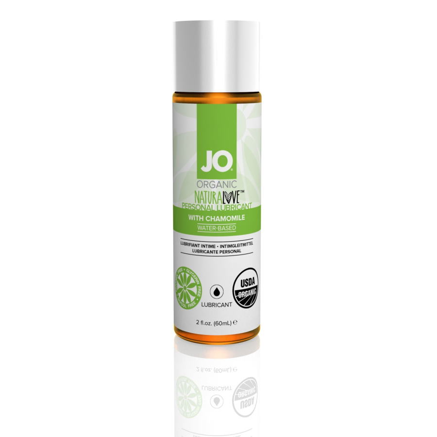 Змазка на водній основі JO NATURALOVE — ORGANIC (60 мл) з екстрактом листя агави та ромашки