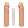 Фалоімітатор подвійний Doc Johnson The D - Double D - 16 Inch - ULTRASKYN, діаметр 4,4 см, Vack-U-Lo