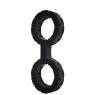 Наручники з силікону Doc Johnson The Cuffs Small - Black, добре тягнуться, для рук і для ніг