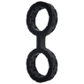 Наручники з силікону Doc Johnson The Cuffs Large - Black, добре тягнуться, для рук і для ніг