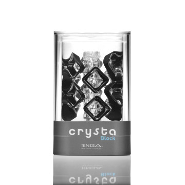 Мастурбатор Tenga Crysta Block, унікальний рельєф, стимулювальні щільні блоки, прозорий матеріал