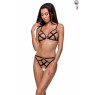 Відкритий бюстгальтер-стрепи Passion Exclusive NICKY BRA S/M, black