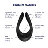 Вібратор для пар Satisfyer Endless Joy Black, 3 незалежні мотори, багатофункціональний