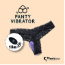 Вібратор в трусики FeelzToys Panty Vibrator Black з пультом ДК, 6 режимів роботи, сумочка-чохол
