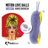 Вагінальні кульки з масажем і вібрацією FeelzToys Motion Love Balls Jivy з пультом ДК, 7 режимів