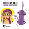 Вагінальні кульки з масажем і вібрацією FeelzToys Motion Love Balls Twisty з пультом ДК, 7 режимів