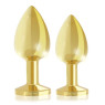 Набір металевих анальних пробок із кристалом RIANNE S – Booty Plug Luxury Set, діаметр 3 та 3,5 см