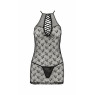 Напівпрозора сорочка Passion AZALIA CHEMISE S/M, black