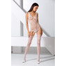 Ажурний бодістокінг з імітацією панчіх Passion BS074 white