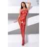 Ажурний бодістокінг з інтимними вирізами Passion BS076 red