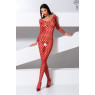 Бодістокінг з крупною сіткою Passion BS077 red