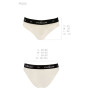 Трусики з широкою гумкою і мереживом Passion PS001 PANTIES S, ecru